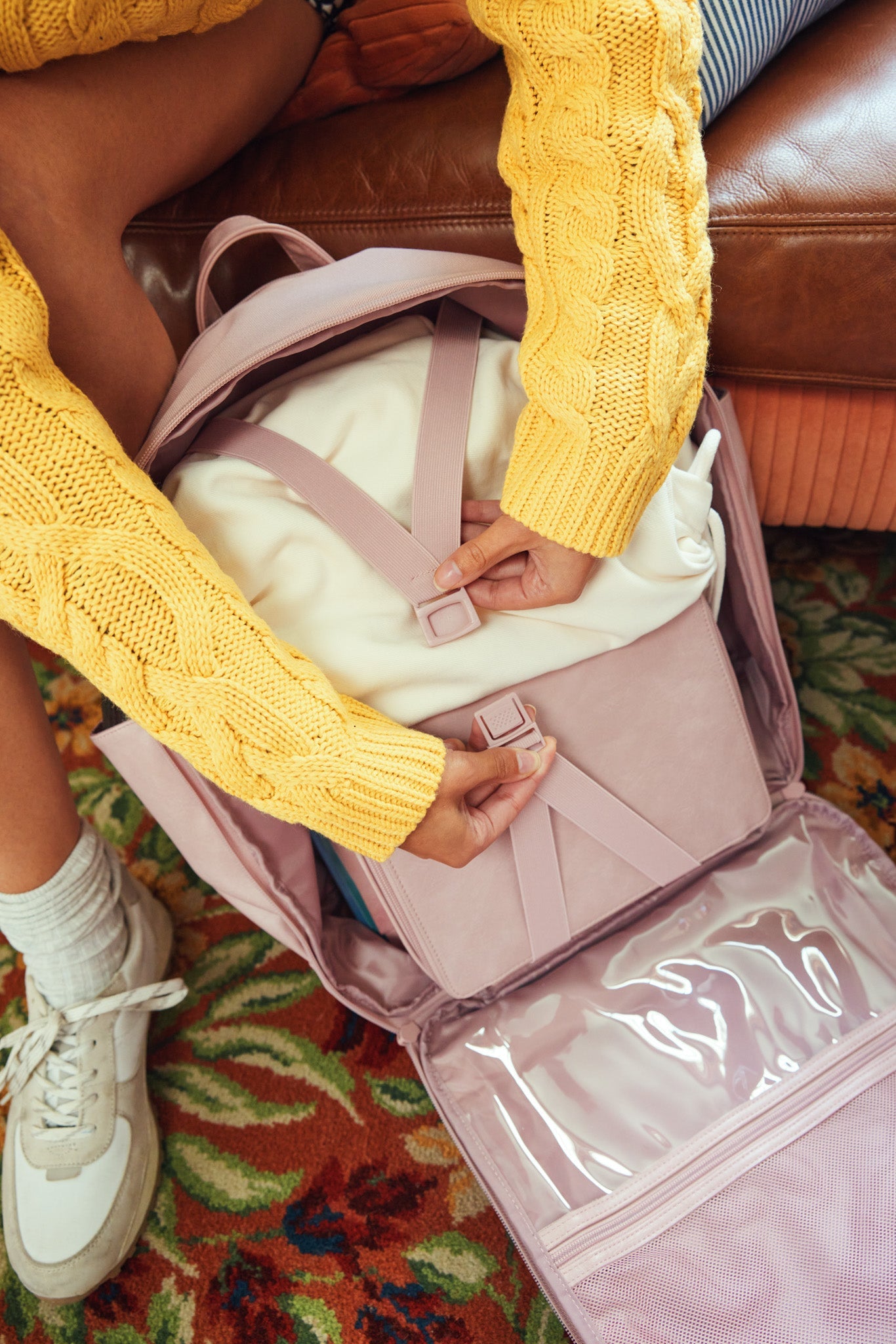 The Travel Backpack in Atlas Pink