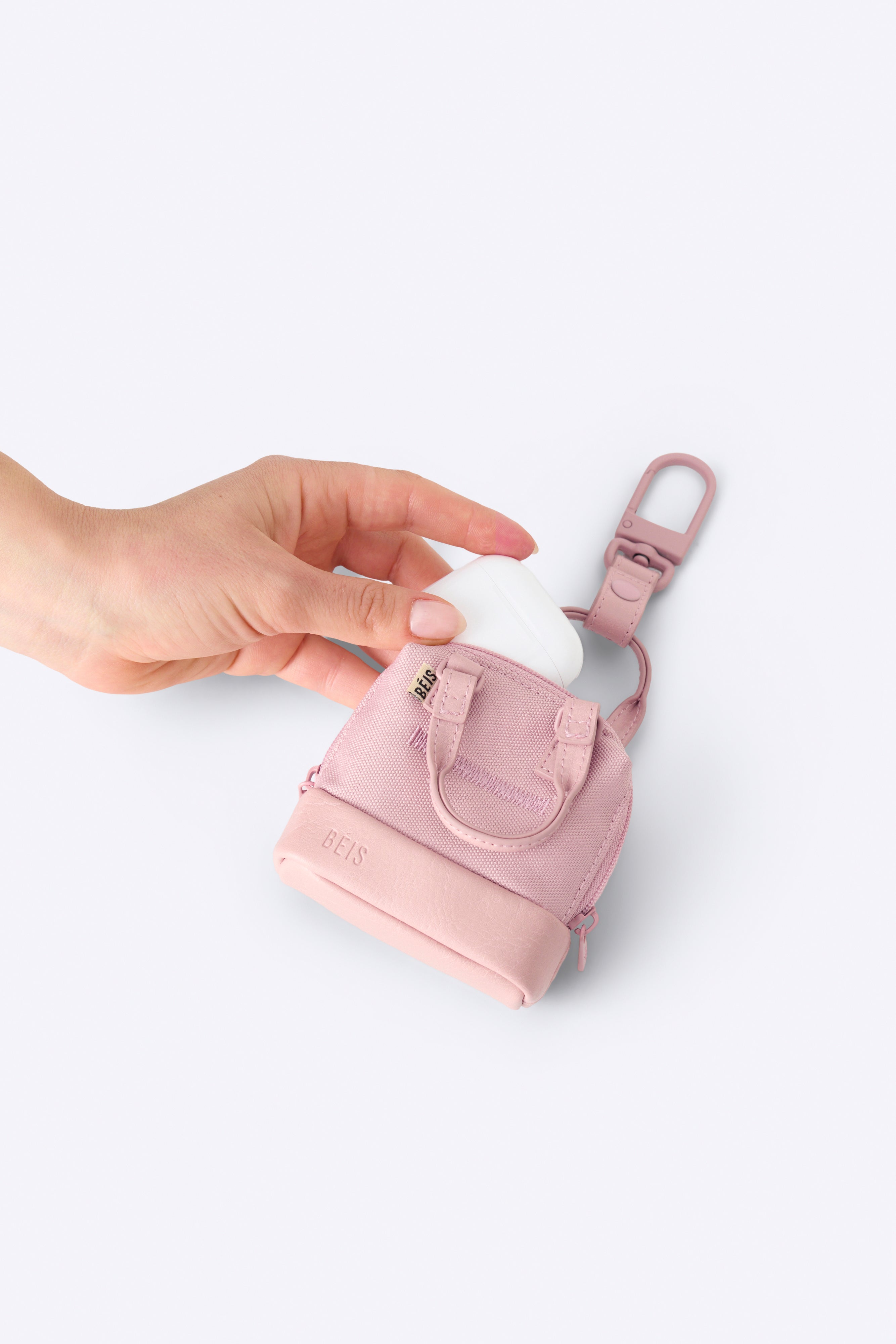 The Micro Weekender Charm in Atlas Pink