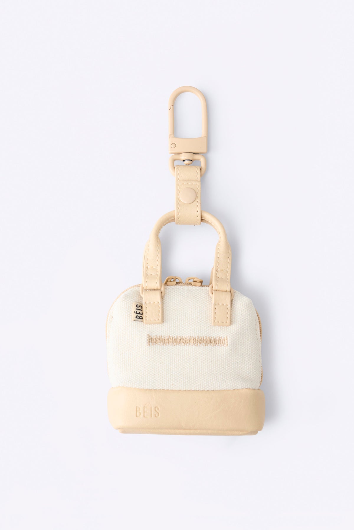 The Micro Weekender Charm in Beige