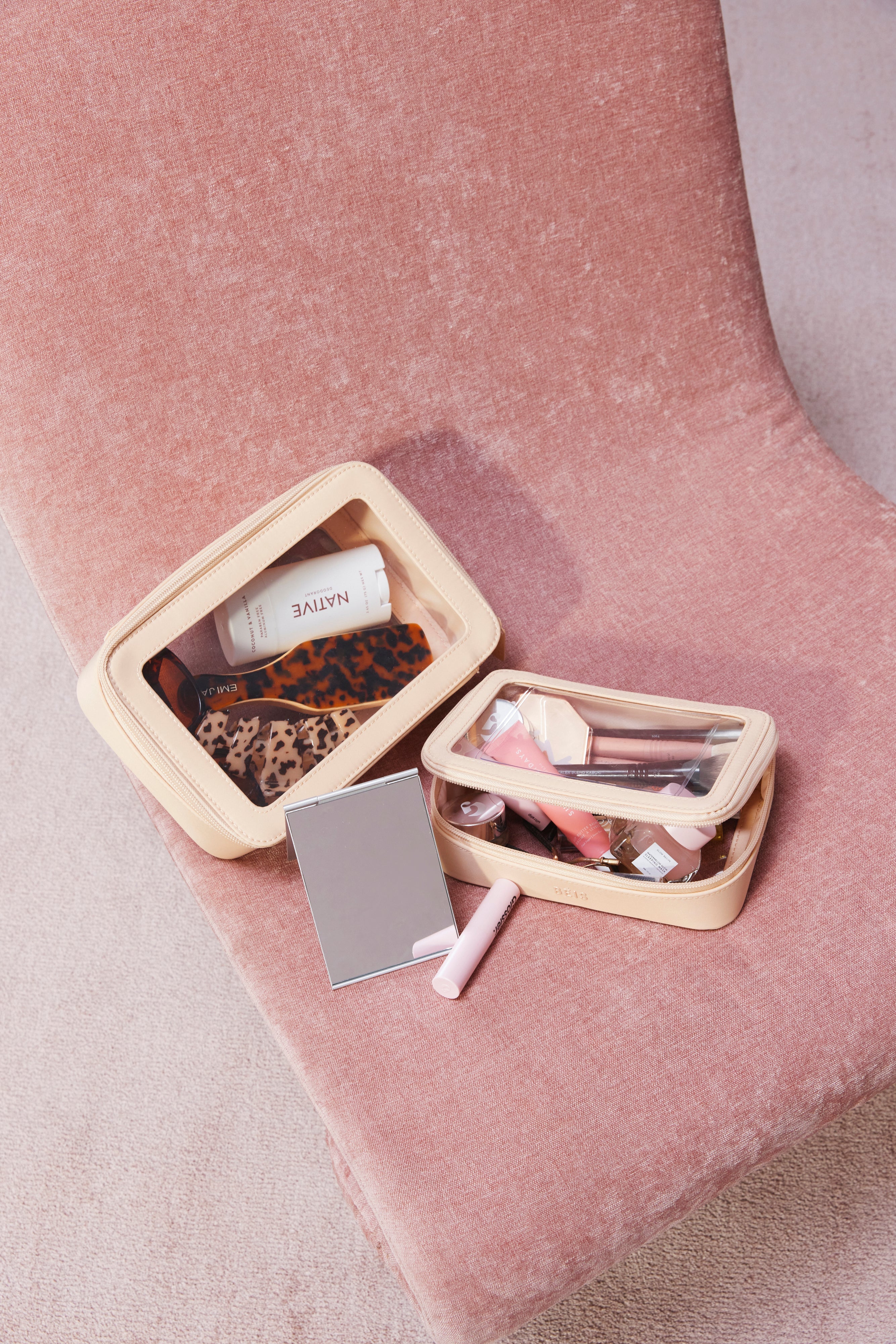 The In Flight Cosmetic Set in Beige