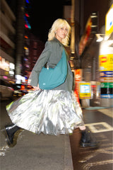 The Oversized Crescent Catchall in Deep Teal